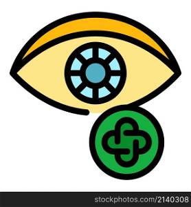 Optometry icon. Outline Optometry vector icon color flat isolated. Optometry icon color outline vector