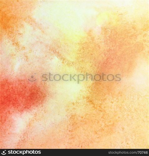 Orange abstract hand-drawn watercolor texture