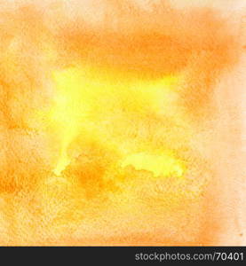 Orange abstract watercolor background with texture of paper