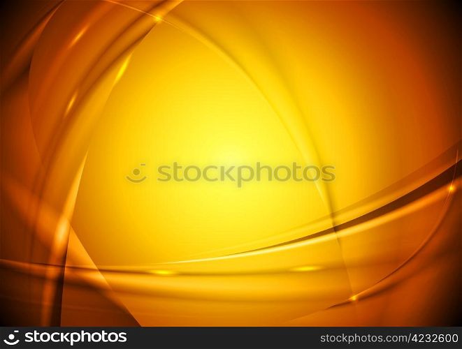 Orange abstract wavy background. Eps 10 vector