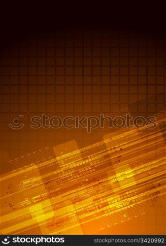 Orange and black tech background