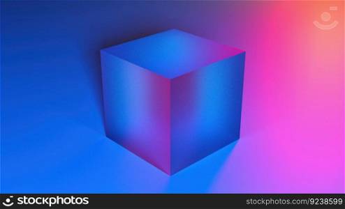 Orange and blue cube. Computer generated 3d render Orange and blue cube. Computer generated 3d render. Orange and blue cube