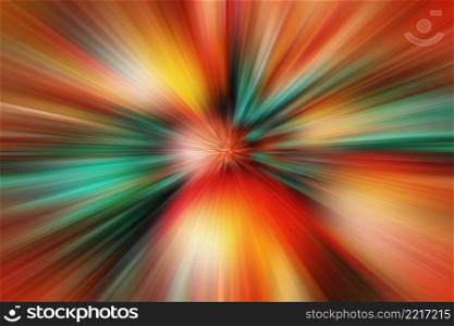 Orange and green bright multicolor abstract background, trails, lines and curves