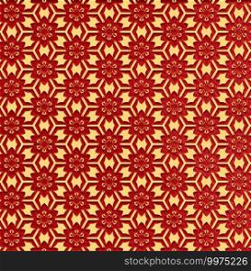 Orange and red historical moroccan pattern