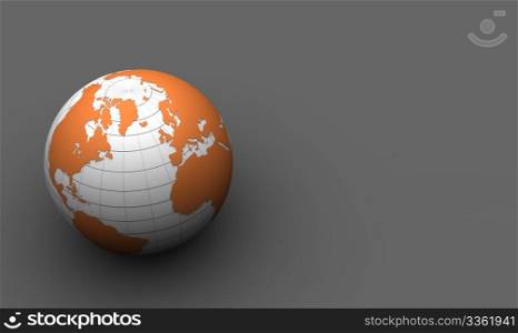 orange and white 3d globe