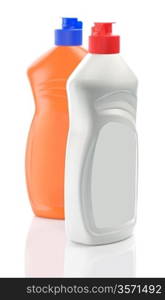 orange and white bottle isolated