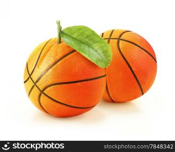 Orange basketball! creative concept.