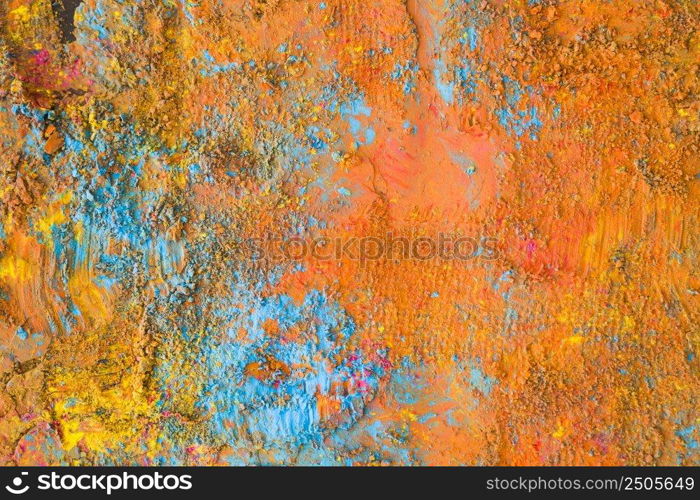 orange blue painted surface