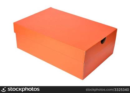 Orange box isolated on white