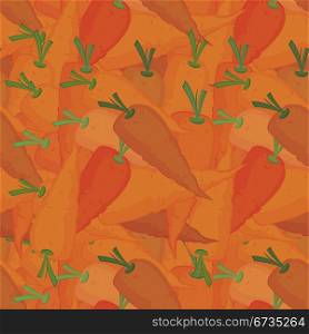 Orange carrots seamless pattern vector illustration