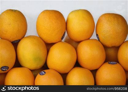 Orange (Citrus) fruit for sale in market at Pune, India