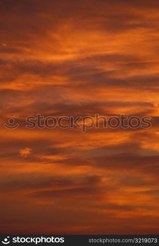 Orange Clouds at Sunset