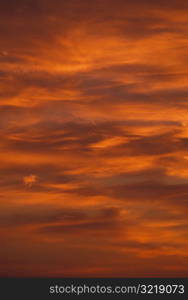 Orange Clouds at Sunset