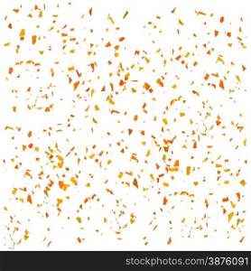 Orange Confetti Isolated on White Background. Paper Falling Confetti.. Orange Confetti