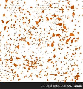 Orange Confetti Isolated on White Background. Set of Particles.. Orange Confetti. Set of Particles.