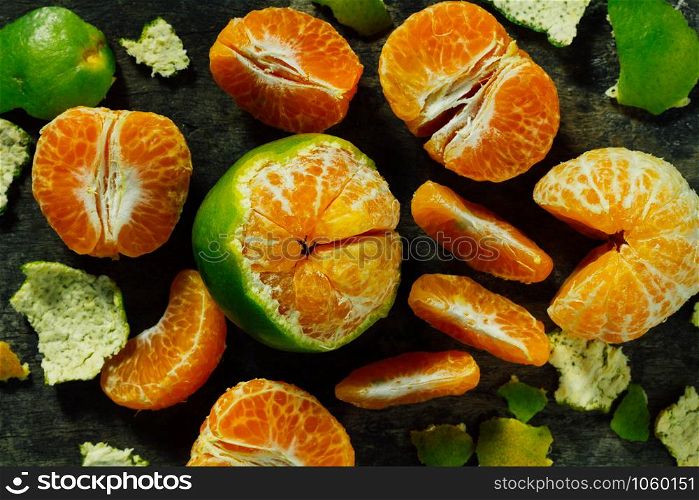 Orange fruit background, food for good healthy