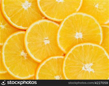 Orange fruit background. Orange slices