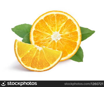 Orange fruit isolated on white background