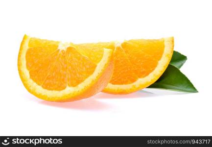 Orange fruit isolated on white background