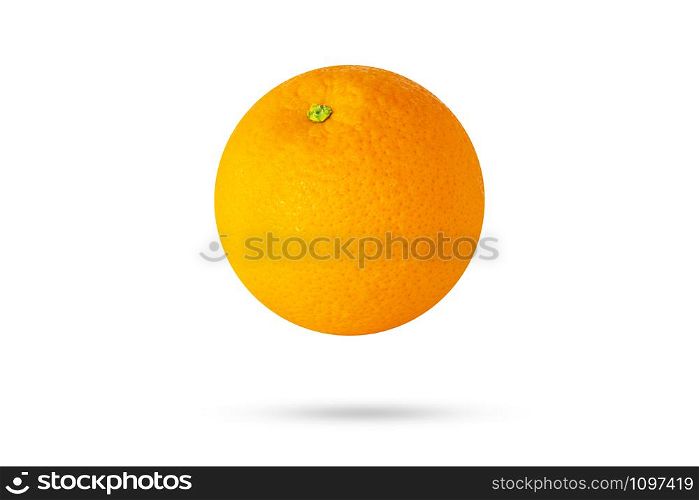Orange fruit isolated on white background with clipping path