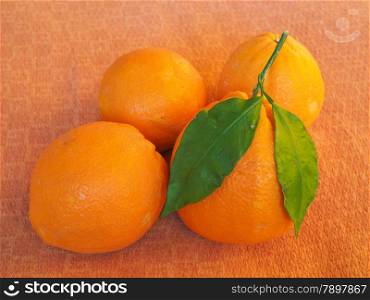 Orange fruit. Orange fruits vegetarian food over orange background