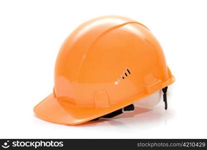 orange helmet isolated on white background