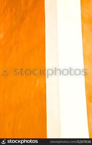 orange in europe italy old wall and antique contruction yellow color