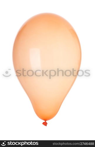 orange inflatable balloon isolated on white background