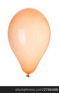 orange inflatable balloon isolated on white background
