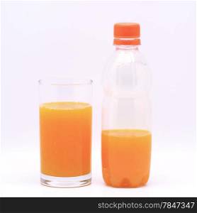 orange juice bottle Isolated on white background