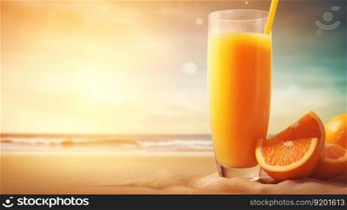 Orange juice. Illustration Generative AI
