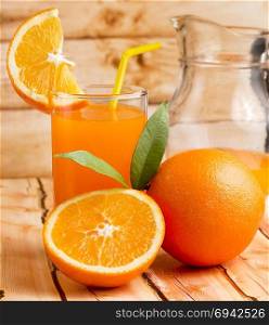 Orange Juice Squeezed Showing Citrus Fruit And Refreshing