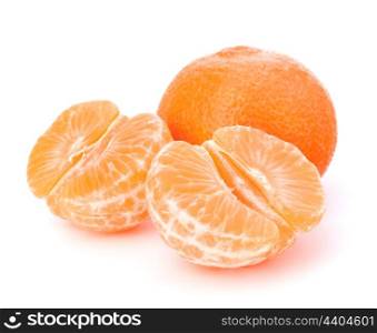Orange mandarin or tangerine fruit isolated on white background