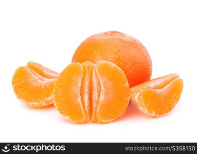 Orange mandarin or tangerine fruit isolated on white background