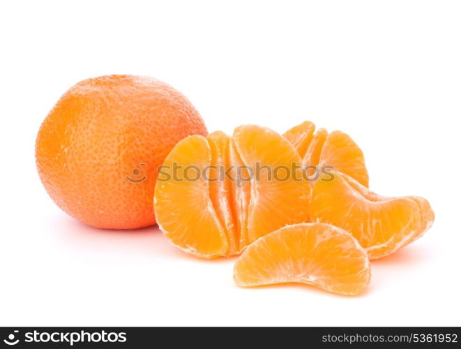 Orange mandarin or tangerine fruit isolated on white background