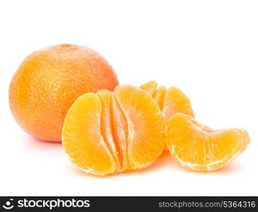 Orange mandarin or tangerine fruit isolated on white background