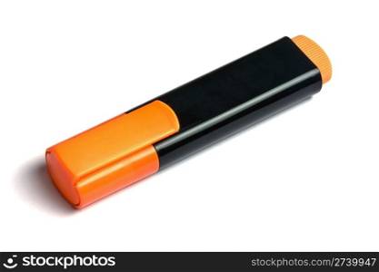 Orange marker/highlighter isolated on white background