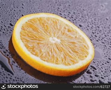 Orange on a dark background