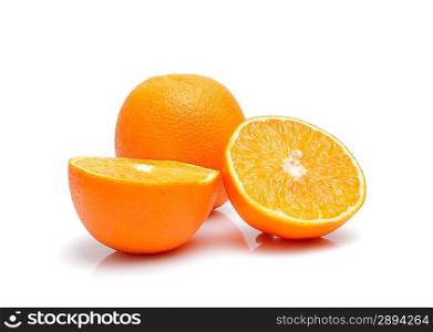 Orange on white