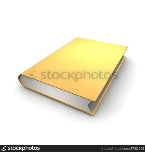 Orange or golden isolated book