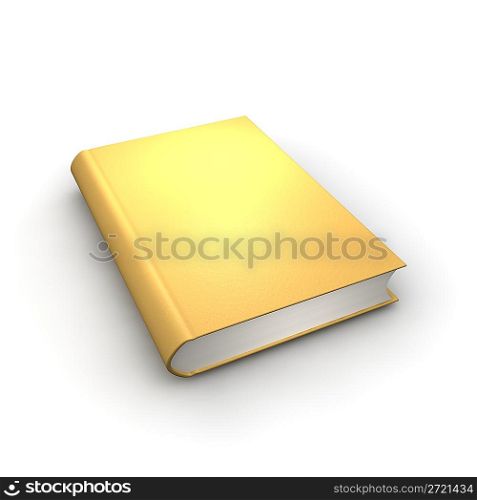 Orange or golden isolated book