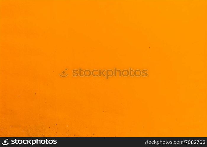 Orange Painted Wall, Concrete wall in orange yellow color paint