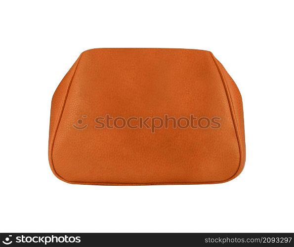 Orange patent handbag isolated