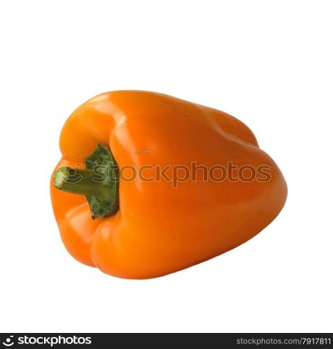 Orange pepper isolated over white background