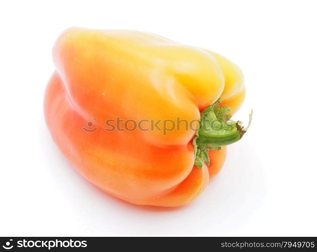 orange pepper on white background