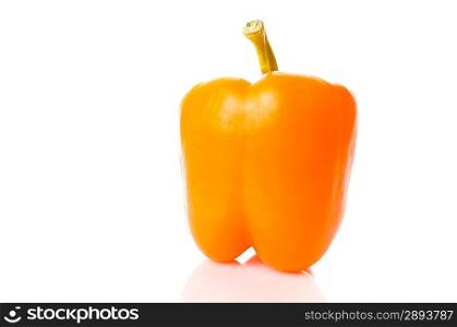 orange pepper over white