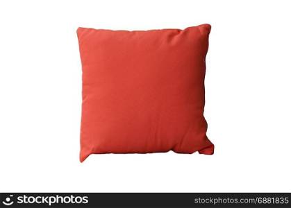 Orange pillows isolated on white background.