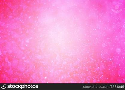 Orange Pink bokeh texture with snow glare