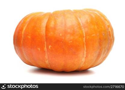 Orange pumpkin isolated on white background.