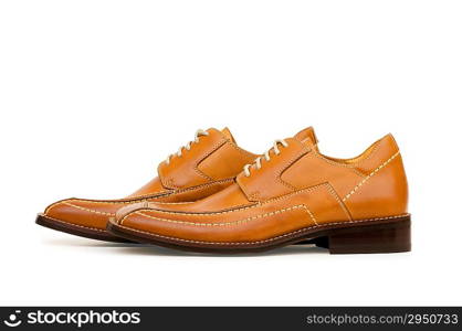 Orange shoes isolated on the white background